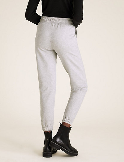 Cotton Tapered Ankle Grazer Joggers