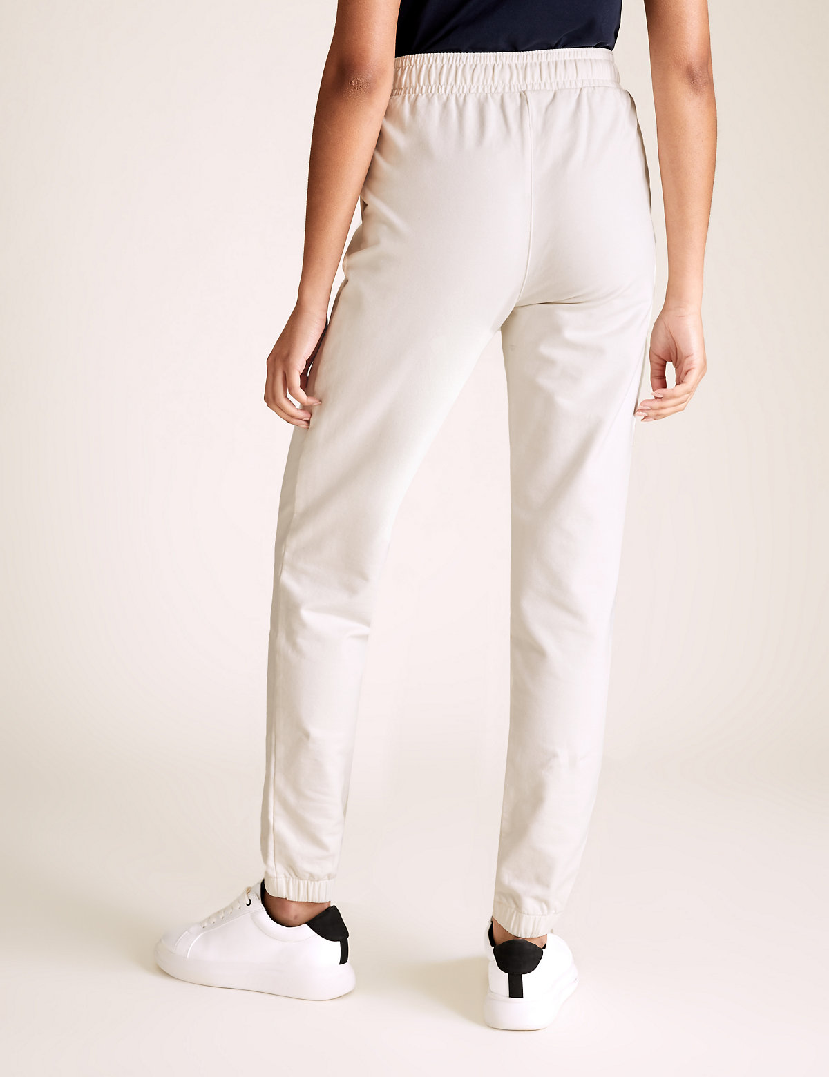Cotton Tapered Ankle Grazer Joggers