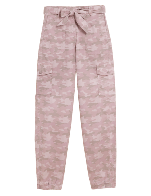 

Womens M&S Collection Schmal zulaufende Cargohose mit hohem Tencel™-Anteil - Pink Mix, Pink Mix