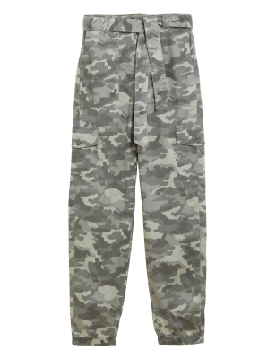 

Womens M&S Collection Tencel™ Rich Cargo Tapered Trousers - Khaki Mix, Khaki Mix