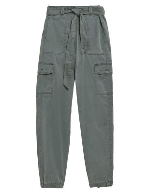 

Womens M&S Collection Schmal zulaufende Cargohose mit hohem Tencel™-Anteil - Dark Khaki, Dark Khaki
