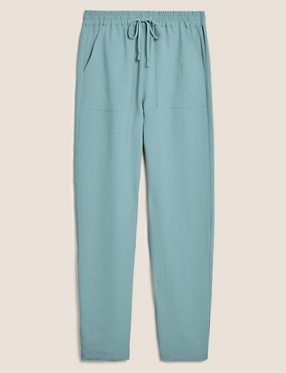 Tencel™ Rich Tapered Ankle Grazer Trousers