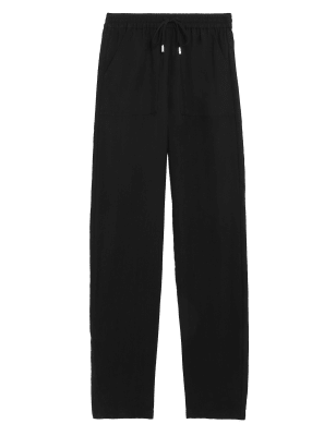 

M&S Collection Pantalón tapered al tobillo de Tencel™Womens - Black, Black