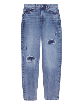 

Womens M&S Collection Boyfriend Ankle Grazer Jeans - Denim Mix, Denim Mix