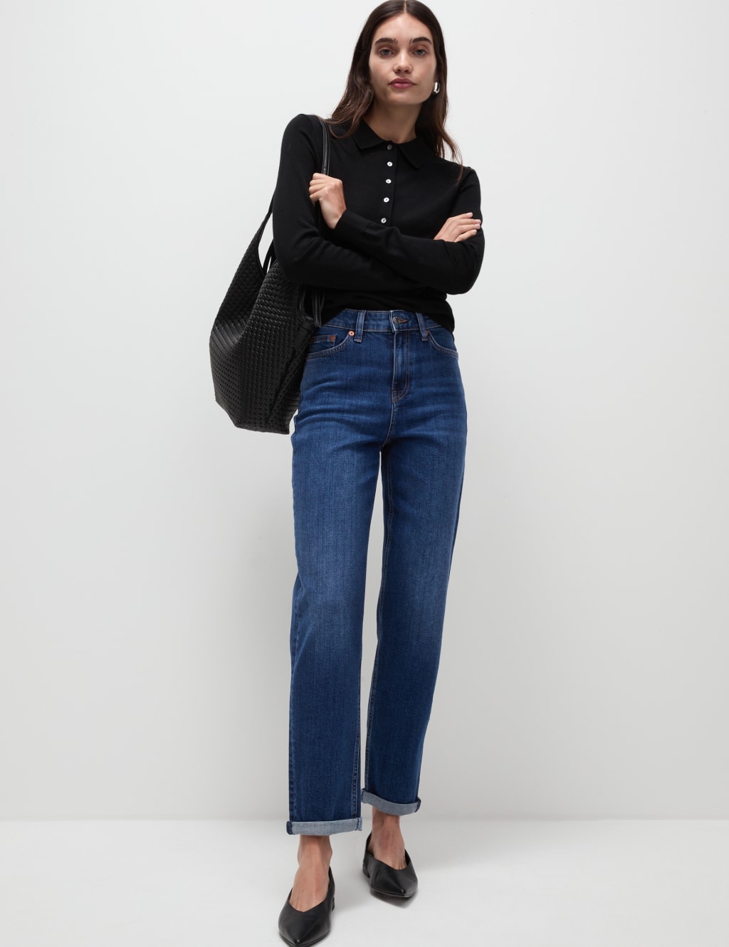 High-waisted Mom jeans - Women