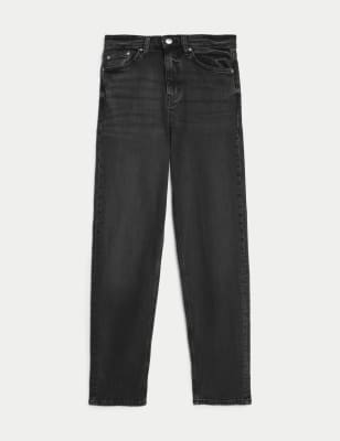 High Waisted Carrot Leg Ankle Grazer Jeans, M&S Collection