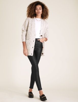 

M&S Collection Jeans skinny de efecto piel con estampado de serpienteWomens - Black, Black