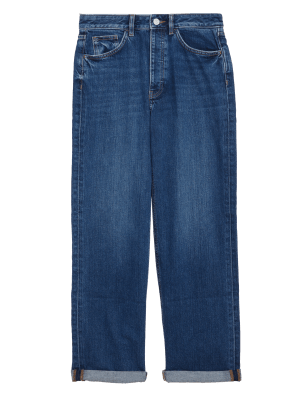 

Womens M&S Collection Boyfriend Jeans With Recycled Cotton - Dark Indigo, Dark Indigo