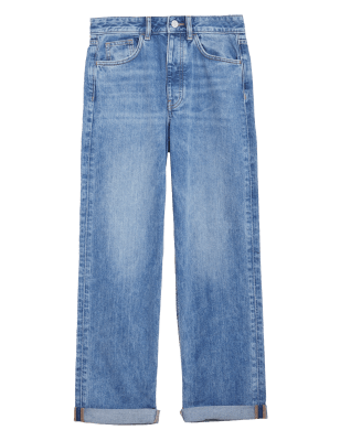 

Womens M&S Collection Boyfriend Jeans With Recycled Cotton - Light Indigo, Light Indigo