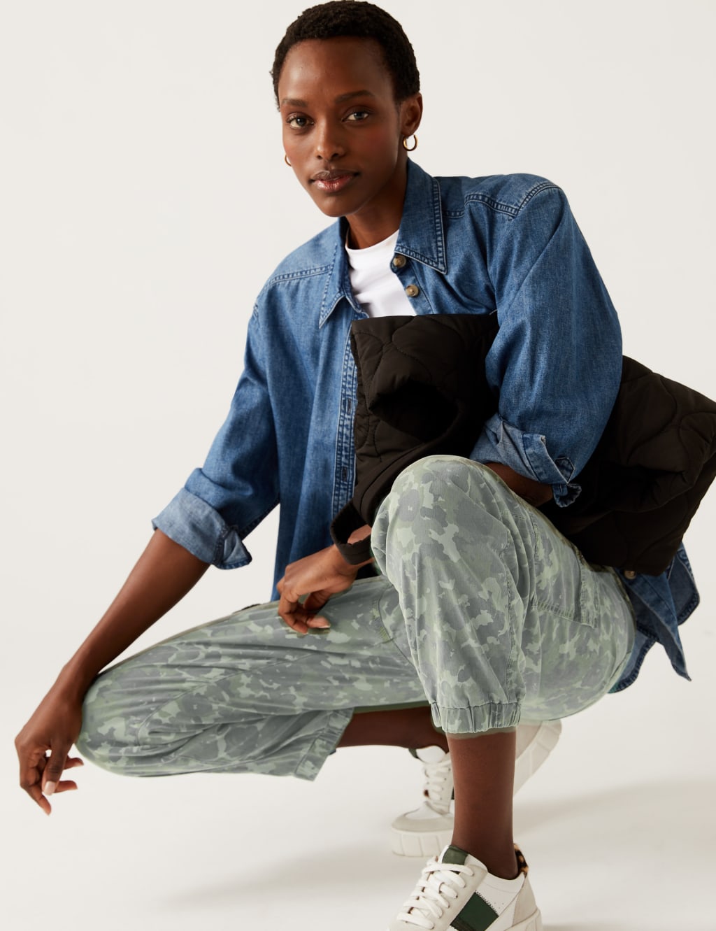 Lyocell Rich Cargo Tea Dyed Trousers image 1