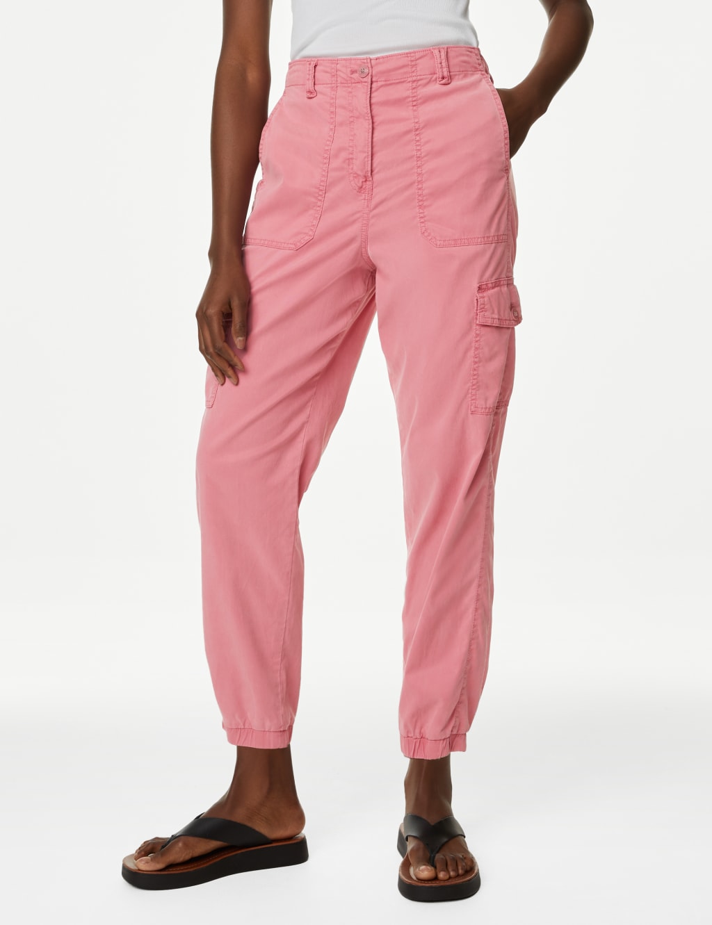 Lyocell Rich Cargo Tea Dyed Trousers image 2