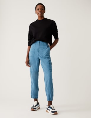 Lyocell Rich Cargo Tea Dyed Trousers