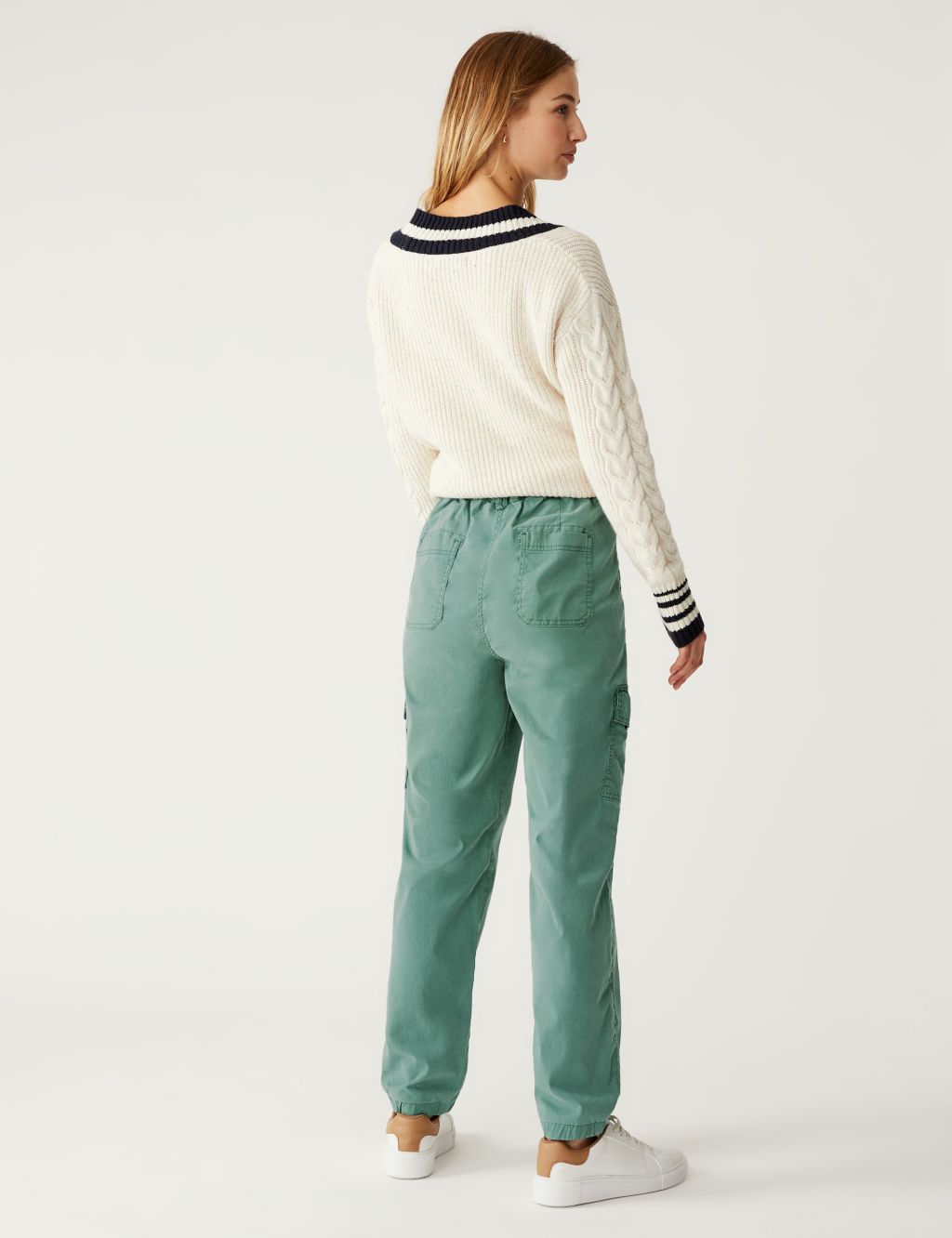 Lyocell Rich Cargo Tea Dyed Trousers image 5