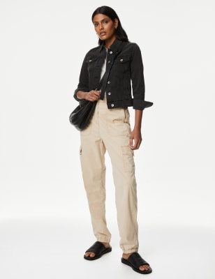 

Womens M&S Collection Cargohose mit hohem Lyocell-Anteil und Teefärbung - Sand, Sand
