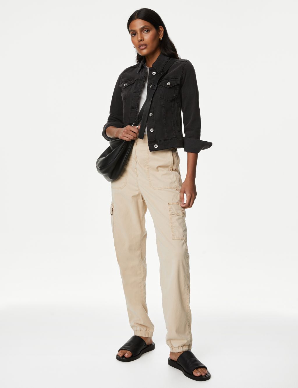 Lyocell Rich Cargo Tea Dyed Trousers image 1