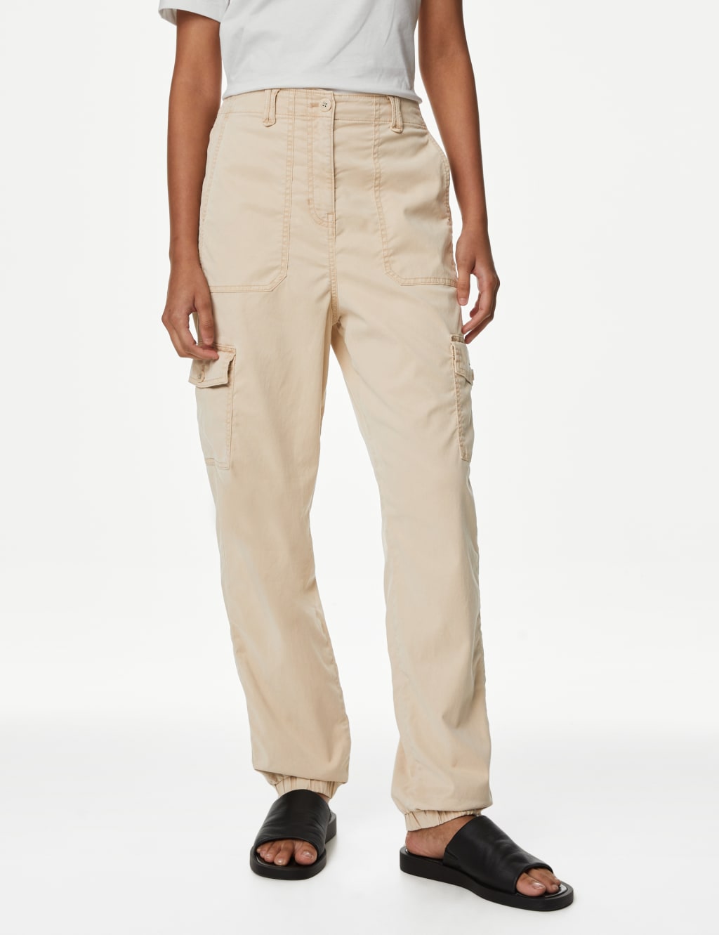 Lyocell Rich Cargo Tea Dyed Trousers image 3