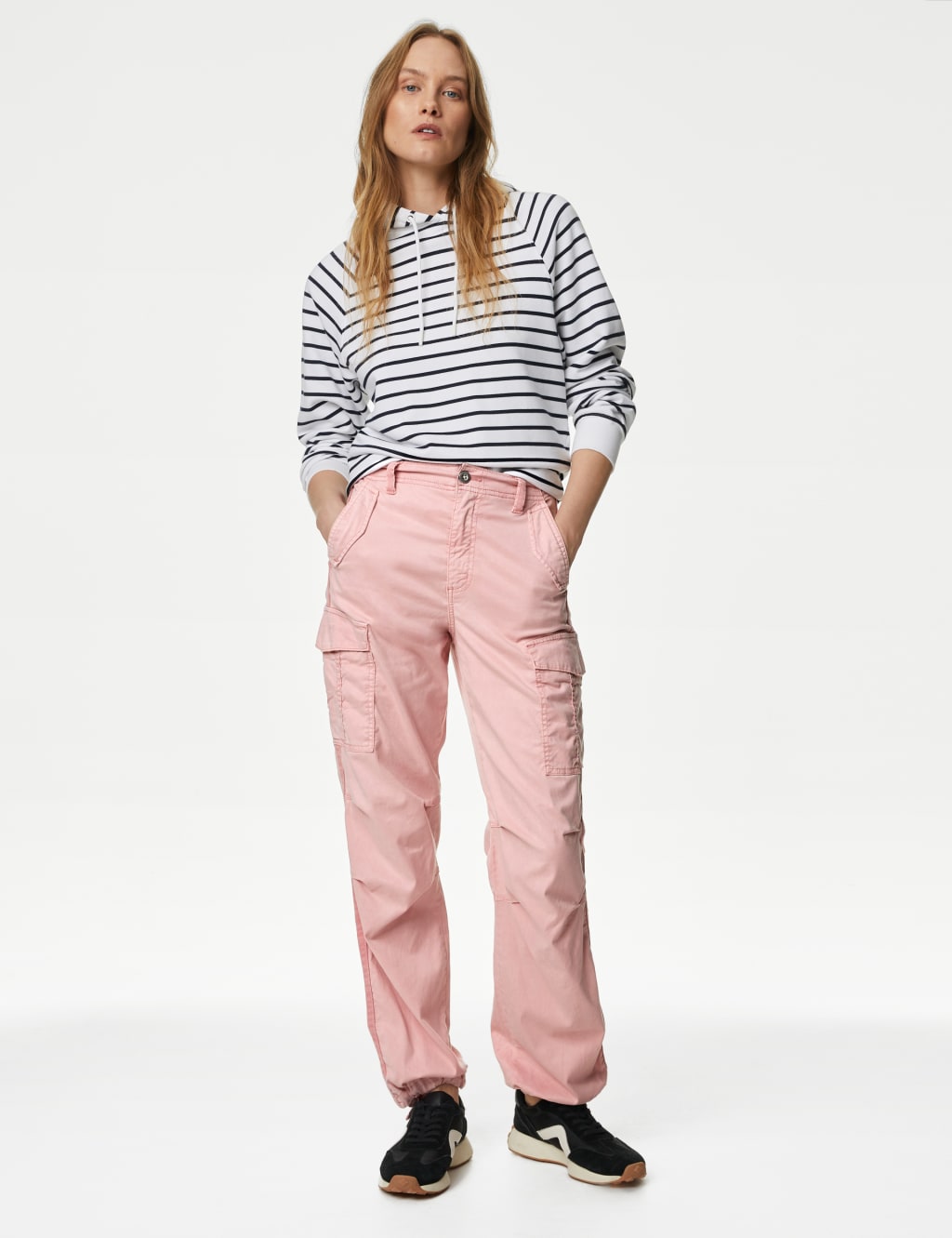 Womens Pink Cargo Trousers