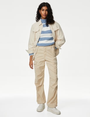 Lyocell™ Rich Cargo Straight Leg Trousers, M&S Collection