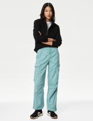

M&S Collection Pantalón straight cargo de Lyocell™Womens - Mid Blue, Mid Blue