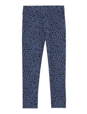 

Womens M&S Collection StayNew™ Printed Cropped Leggings - Blue Mix, Blue Mix