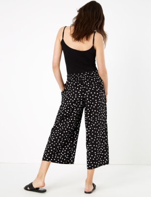 polka dot culottes