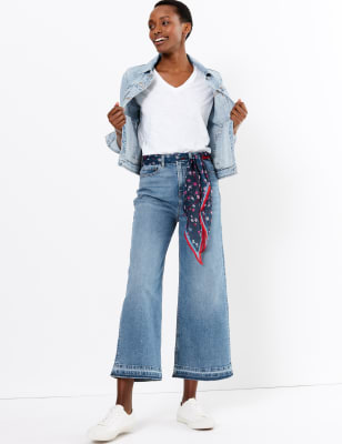 m and s wide leg jeans