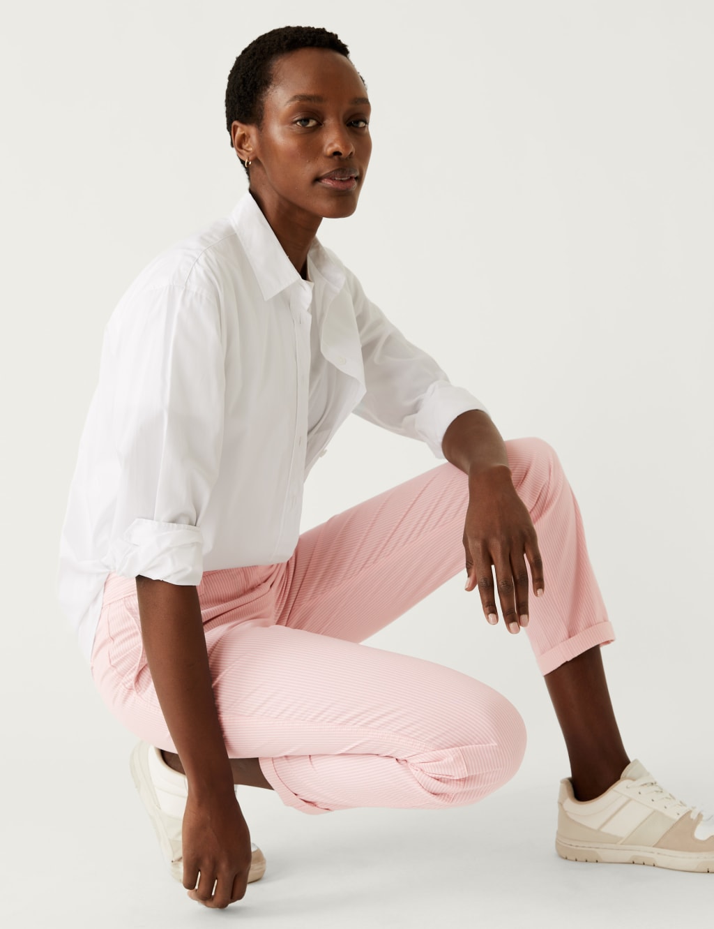 Cotton Rich Striped Slim Fit Chinos image 3