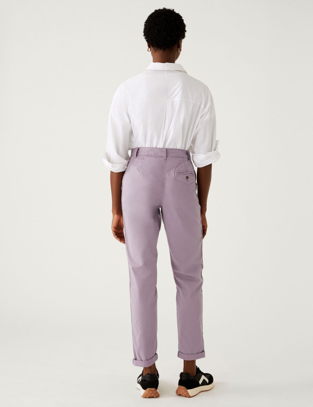 Cotton Rich Tea Dyed Slim Fit Chinos image 4