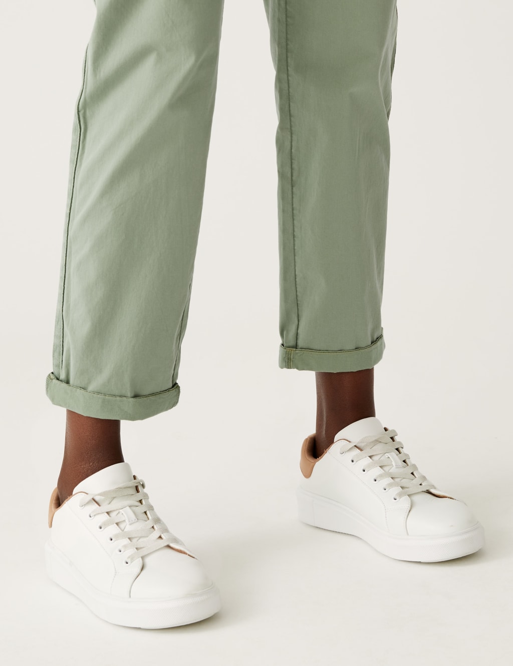 Cotton Rich Tea Dyed Slim Fit Chinos image 4