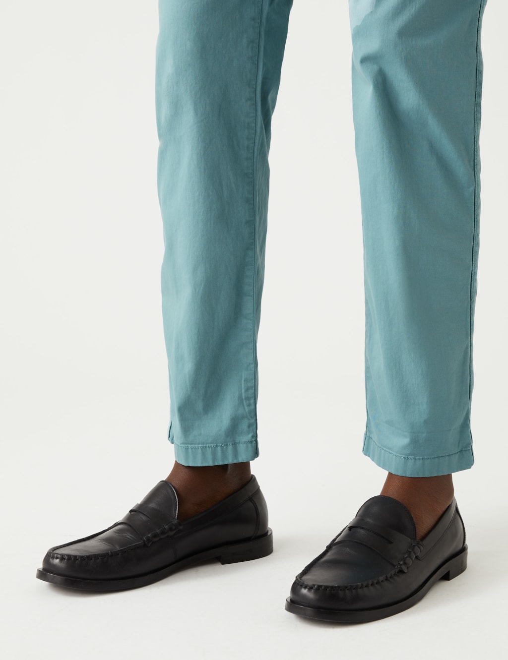 Cotton Rich Tea Dyed Slim Fit Chinos image 3