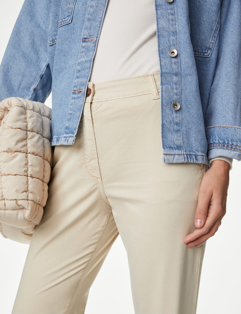 Cotton Trousers in Cream