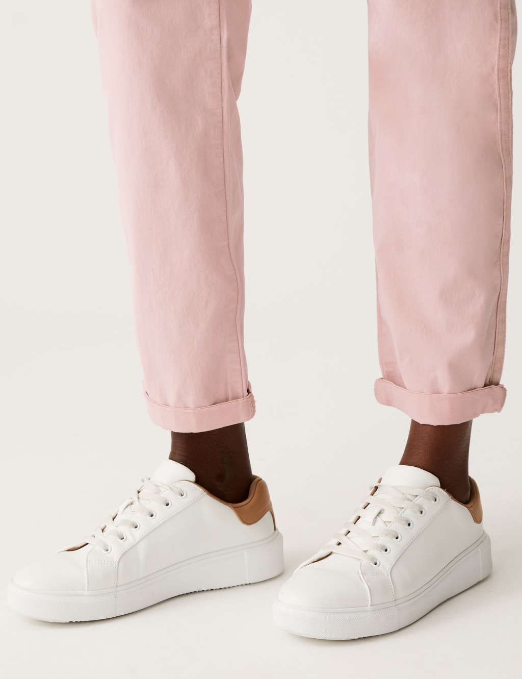 Cotton Rich Tea Dyed Slim Fit Chinos image 3