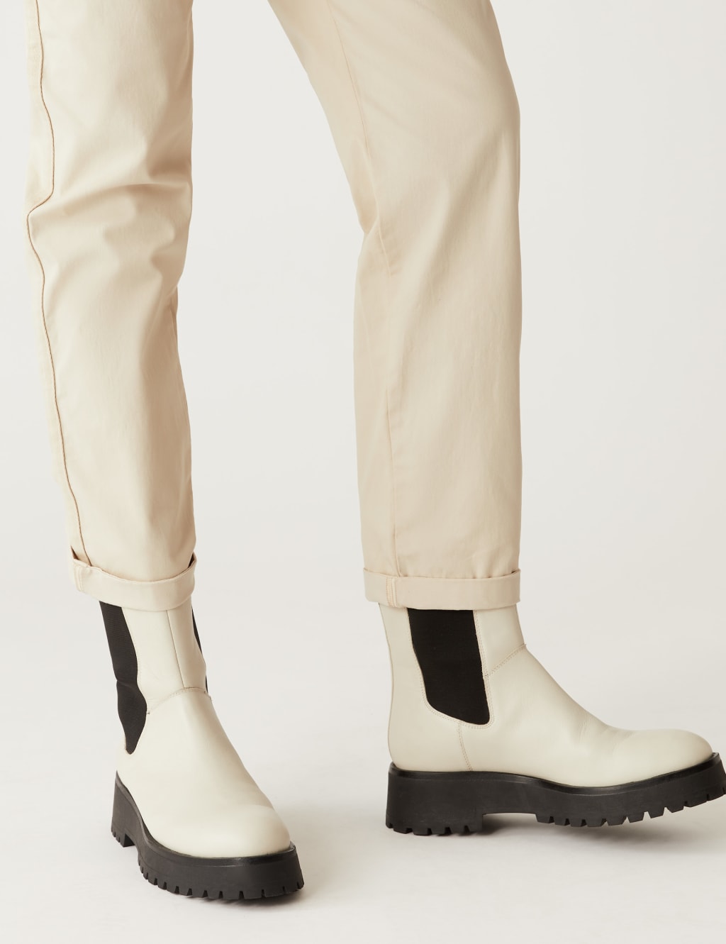 Cotton Rich Tea Dyed Slim Fit Chinos image 4
