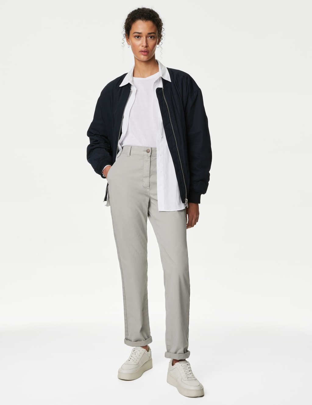 Fat Face Women's Lulworth Cotton Chino Crop Trousers – Green/Tea, Size N/A (New Without Tags)