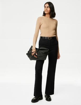 

Womens M&S Collection Cotton Rich Straight Leg Chinos - Black, Black