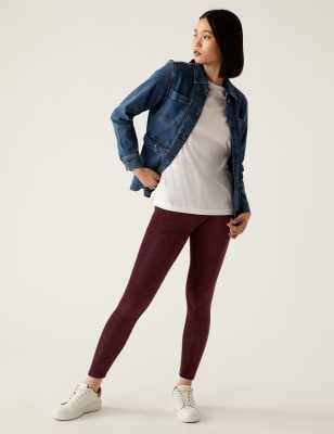 

Womens M&S Collection Cord High Waisted Legging - Dark Burgundy, Dark Burgundy