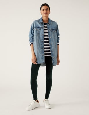 

Womens M&S Collection Hoch geschnittene Cord-Leggings - Bottle Green, Bottle Green