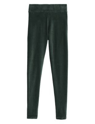 

Womens M&S Collection Cord High Waisted Legging - Bottle Green, Bottle Green