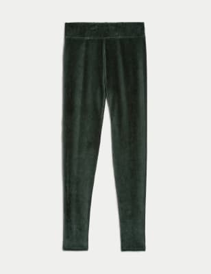 

Womens M&S Collection Cord High Waisted Leggings - Dark Green, Dark Green