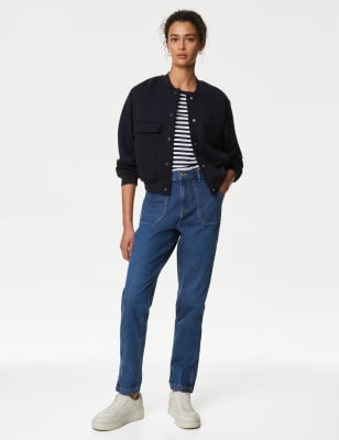 Marks & Spencer CROPPED - Jeggings - medium indigo/blue denim