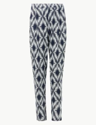 Diamond Print Jersey Peg Trousers | M&S Collection | M&S