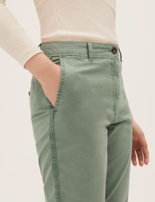 Stretch Cotton Twill Girlfriend Chino Pants  Stretch cotton, Chinos pants,  Cotton twill