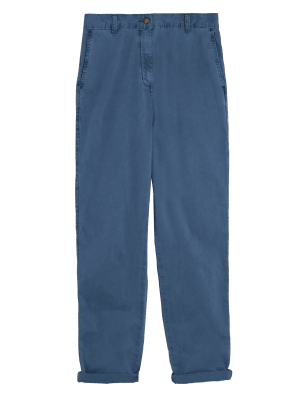 

Womens M&S Collection Cotton Rich Tapered Ankle Grazer Chinos - Midnight Navy, Midnight Navy