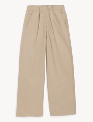 Pure Cotton Slouchy Wide Leg Chinos