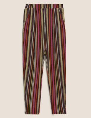 Jersey Striped Tapered Trousers | M&S Collection | M&S