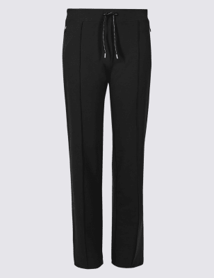 Cotton Straight Leg Ankle Grazer Joggers