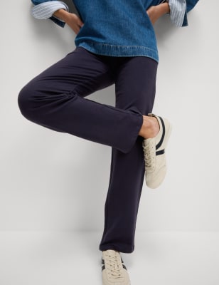 cotton rich straight leg joggers