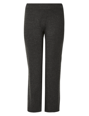 

Womens M&S Collection CURVE Cotton Rich Straight Leg Joggers - Charcoal, Charcoal