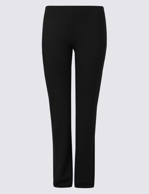 

Womens M&S Collection CURVE Cotton Rich Straight Leg Joggers - Black, Black