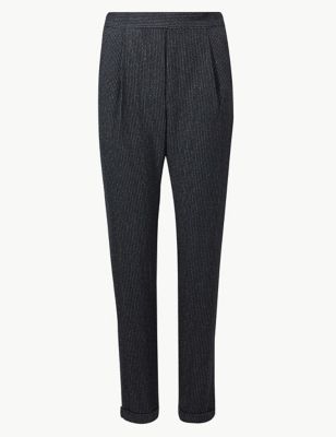 Striped Tapered Leg Trousers | M&S Collection | M&S